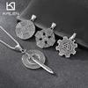 Vintage Nordic Cross Celtic Knot Charm Ornament, Viking Warrior Sword Shield Stainless Steel Men'S Pendant