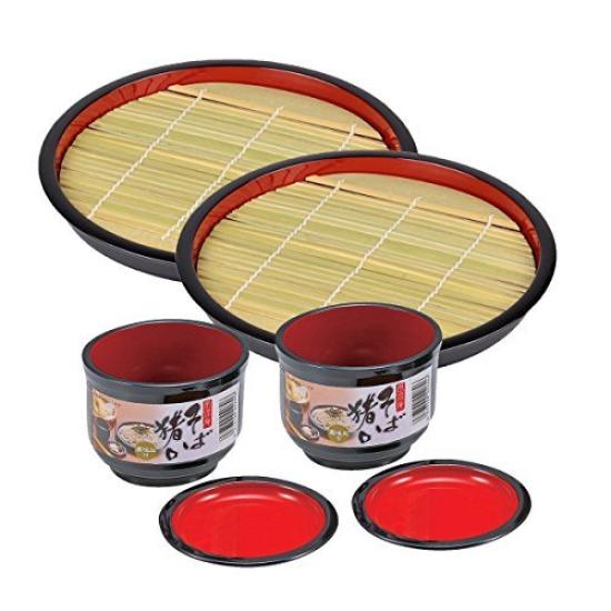 Pearl Metal Soba with Slatted Base Soba Choko with Condiment Pair Set Takumi-an Dish, Round, & Plate,