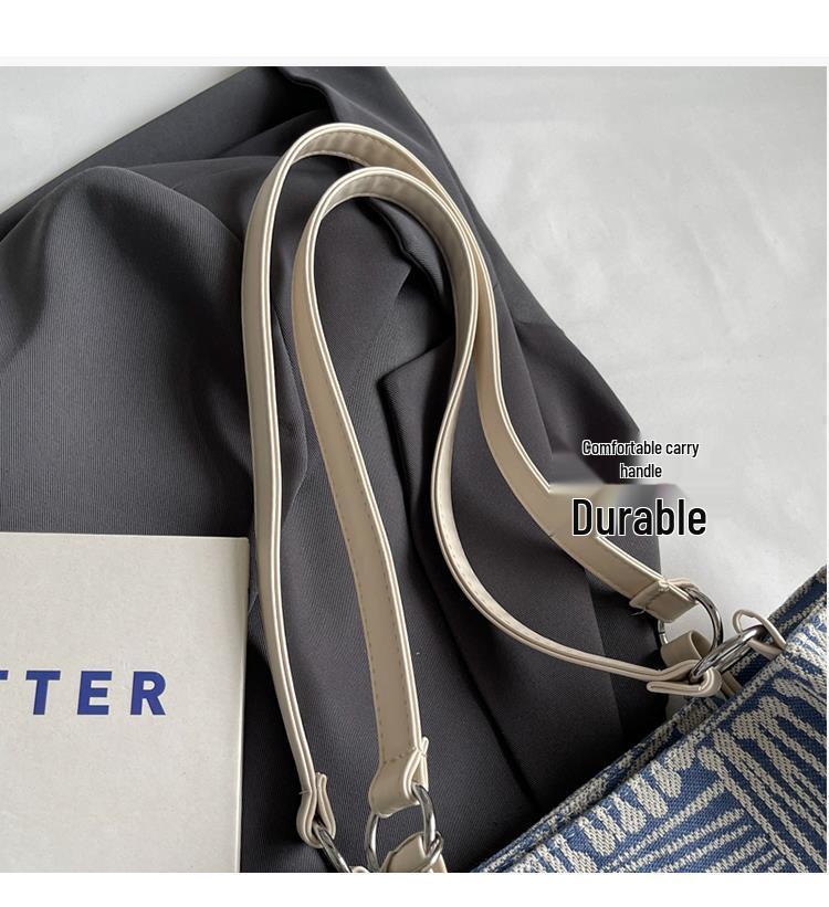 Korean Fashionable Canvas Large Tote Bag for Women - 2025 New, Versatile, Large Capacity Shoulder Bag, Perfect for Autumn and Winter.