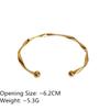 Fashion Opening Bangle Gold Color Glossy Twisted Thin Bangles For Women Female Open Minimalist Style Charm Cuff Bracelet Zircon
