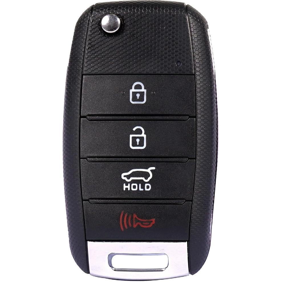 TOP-VIGOR Remote Car Key Fob 433MHz Compatible with Kia Soul 2014 2015 2016 2017 2018 2019, OSLOKA-875T FSK 60 Chip 4 Button Keyless Entry Car Key