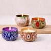 RIS Aroma Glass Jar Candle Set of 4 | Scented Candles Gift Pack