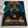 movie PPacific Rimm Throw Warm Soft Flannel Blanket Multiuse for Sofa Bed Camping Travel Nap