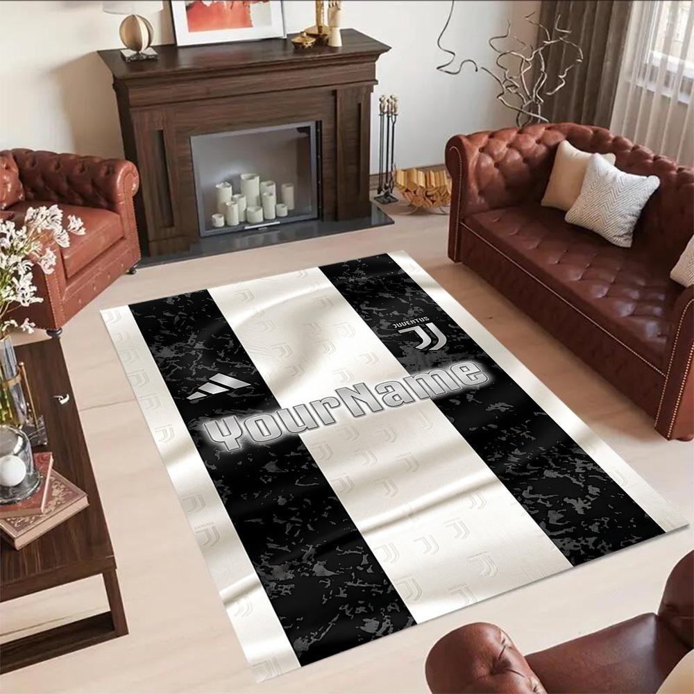 Juventus Customize Your Name Floor Mat Design for Playrooms Bedrooms Living Rooms Foyer Antislip Carpet Decorate Offices Spiritual Gift