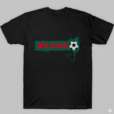 Mexico Soccer Football T-Shirt | Mexican Futbol Flag Graphic Jersey Fan Tee