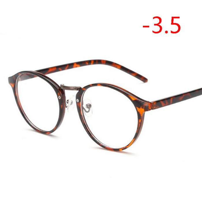 Retro Runde Brille Männer Frauen Ultraleicht Myopie Brillen Myopiebrillen fertig -1 -1,5 -2 -2,5 -3 -3,5 -4 -4,5 -5 -6