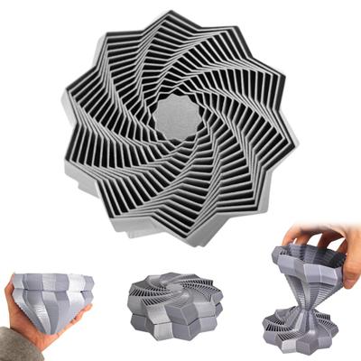 3D-gedruckter fraktaler Fidget-Stern Stress-Angst-Linderung Ausdehnbarer Stern Sensorisches Spielzeug Wirbelnde Spirale Ausdehnbarer Stern Dekompressionsspielzeug