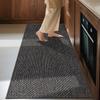 Non-Slip Waterproof Kitchen Floor Mat with Oil & Water Absorption, Stain Resistant, Long Strip Design