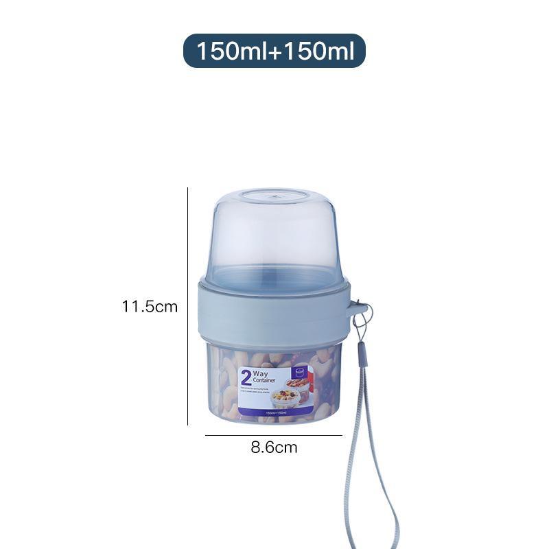 

Контейнер для свежей еды, салат, йогурт, контейнер для хлопьев, двухслойные переносные банки для хранения в дороге, кухонные принадлежности оранжевый