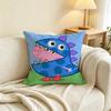 Pink P-P-Peppas-es Pigs  Square Double-Sided printed Pillow Case Bedroom Bedside Pillow Sofa Cushion Cover