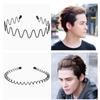 6 ks Unisex kovové čelenky Pružinová vlnitá čelenka Protiskluzová Elastická čelenka Vlasová gumička Vlasy