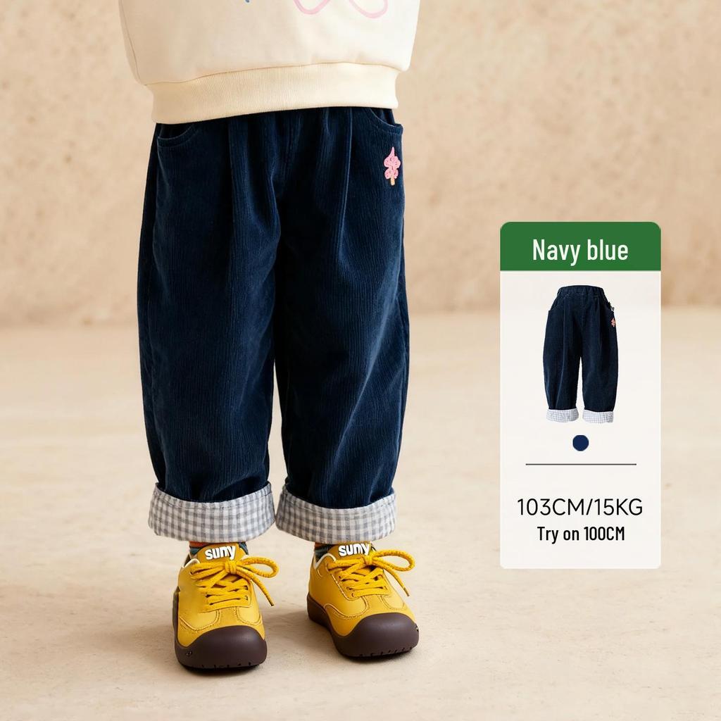 Winter 2025 Girls' Fleece-Lined Warm Casual Pants