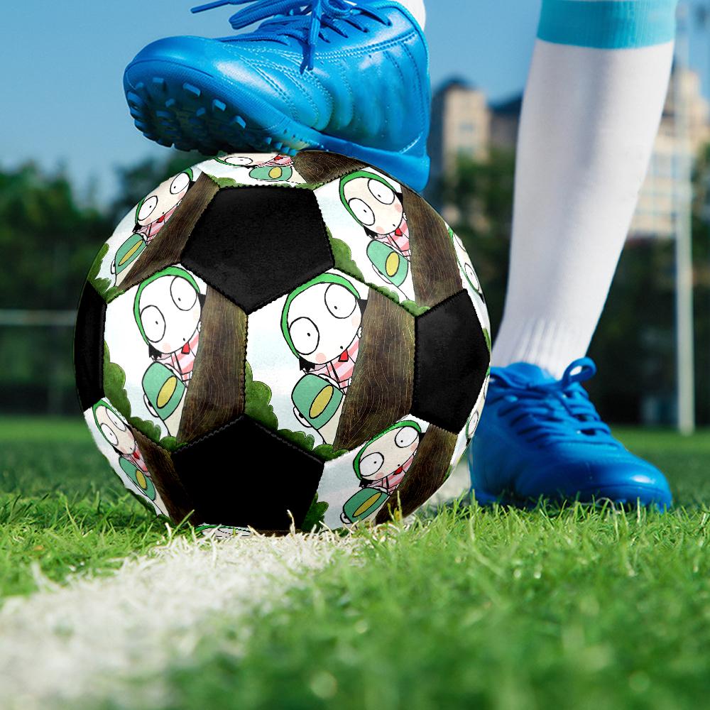 Sarah & Duck Theme Size 5 Soccer Ball, Suitable for Both Indoor and Outdoor Matches, a Gift Suitable for Everyone.