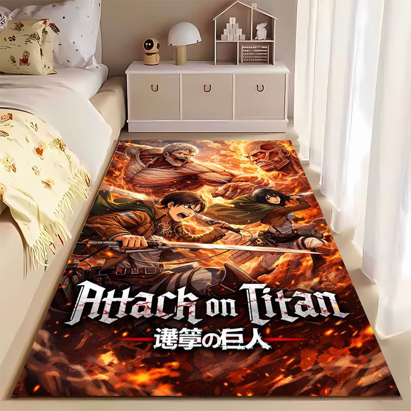 Attack on Titan Anime Print Carpet Home Decor Living Room Rug Suitable for use as an anti-slip for living room bedroom sofas