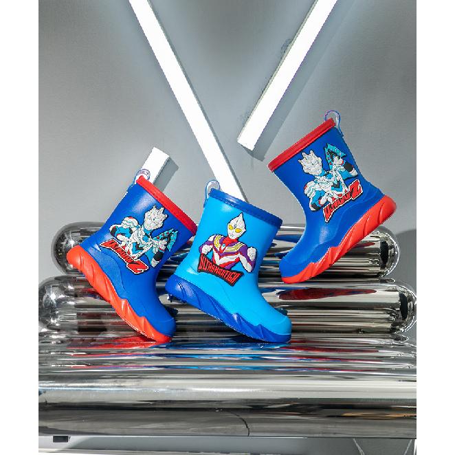 Boys' Rain Boots Ultraman Kindergarten Outdoor Thick-Soled Zero Children's Rain Shoes Toddler Lightweight Non-Slip Waterproof Rubber Shoes
