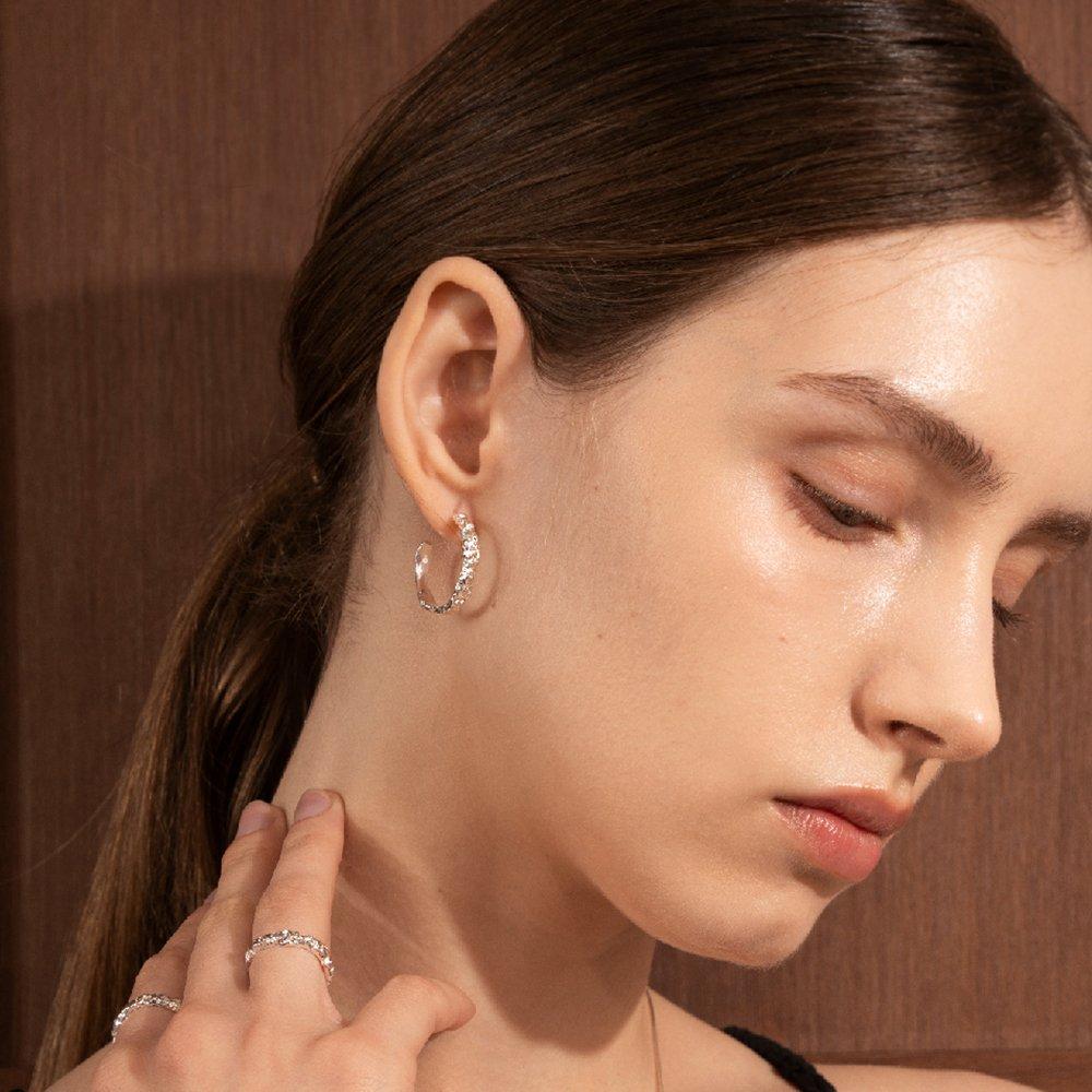 J-Nui Crater Earrings L