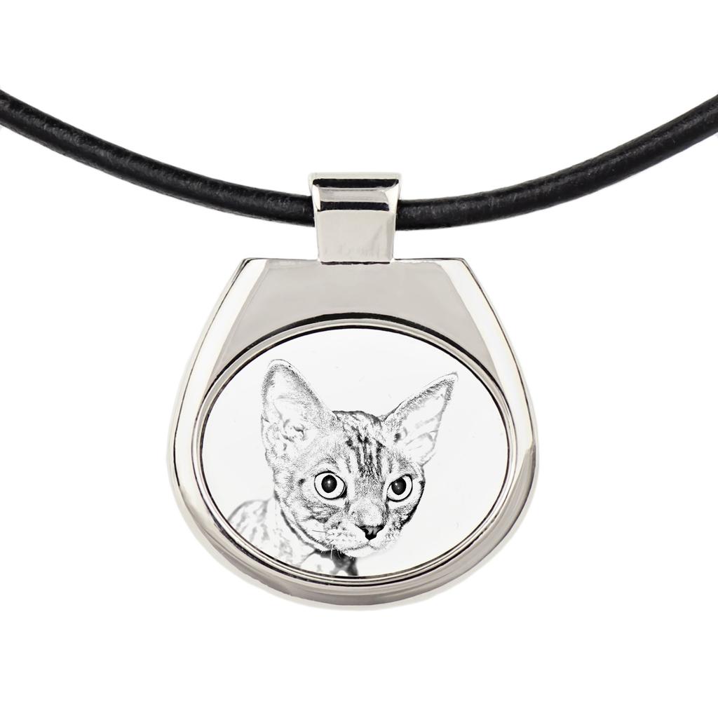 Devon Rex – Cat necklace, personalized pendant with a photo | Art-Dog