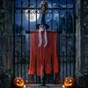 38" Halloween Hanging Witch Decoration, Spooky Scary Flying Skeleton Ghost for Outdoor, Indoor Haunted House Porch Yard Patio Decor