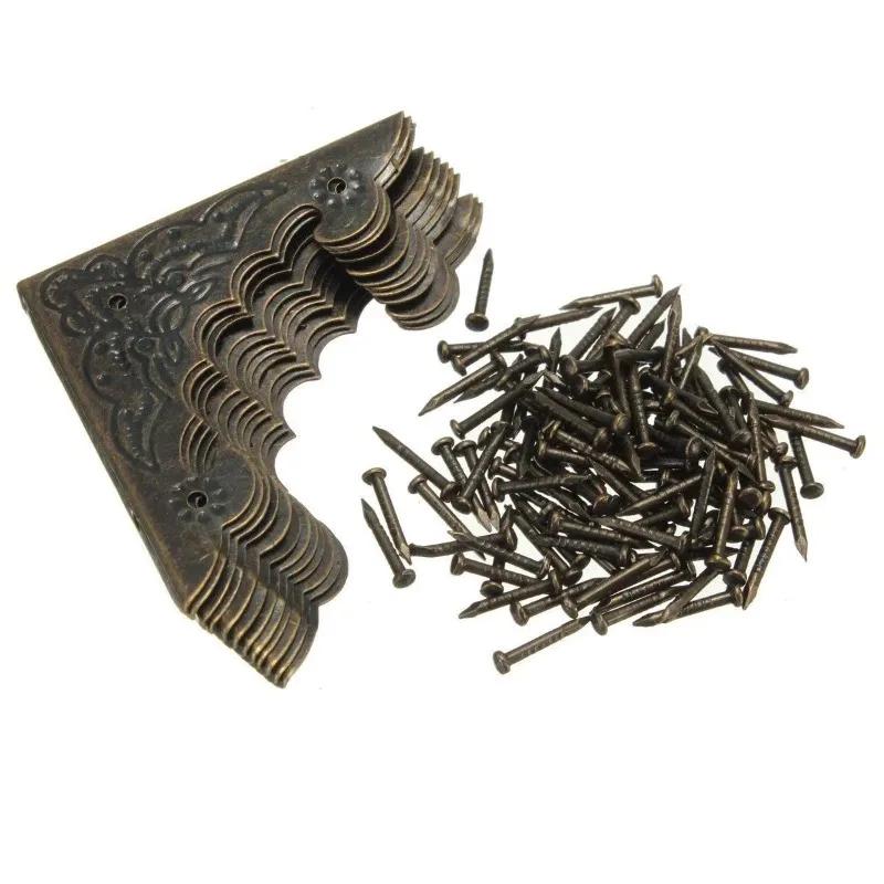 30Pcs Bronze Metal Scrapbooking Album Corner Protectors for DIY Photo Book Menu Folder Practical Durable