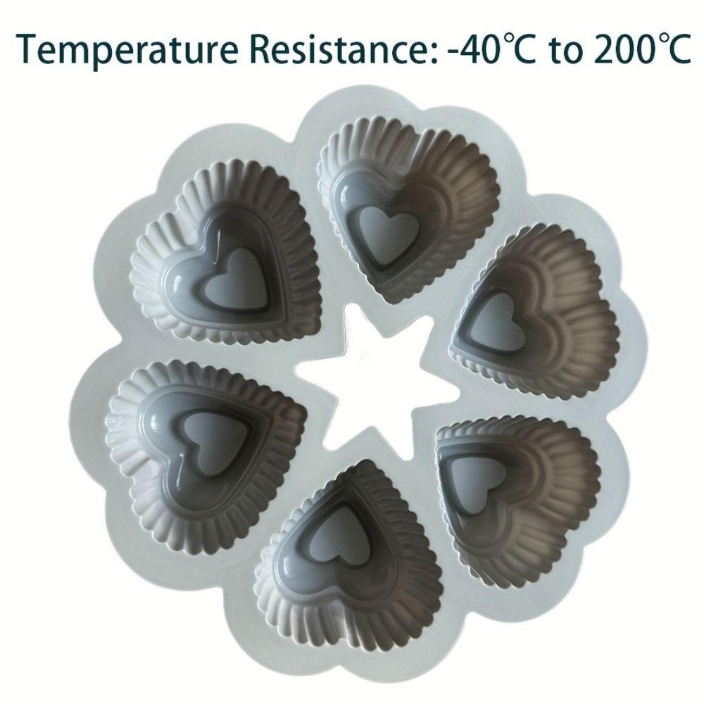 Heat Resistant Heart-Shaped Cake Mold Food Grade Silicone French Pastry Mold  Pudding
