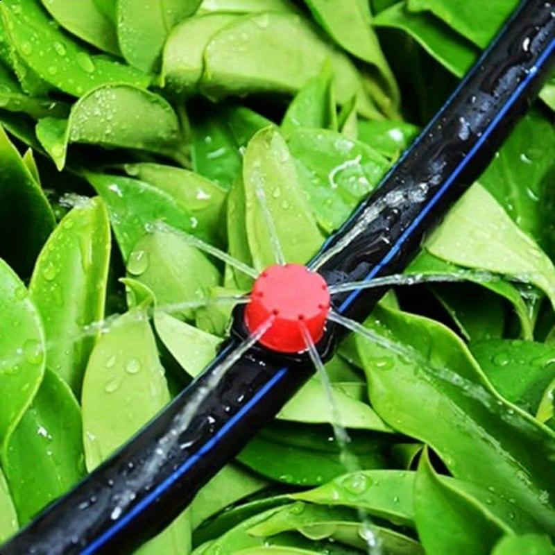 200pcs 360 °   Adjustable Irrigation Drippers Sprinklers - 1/4 Inch Emitters with 8-Spray Hole Flow Control, US/EU Thread for La