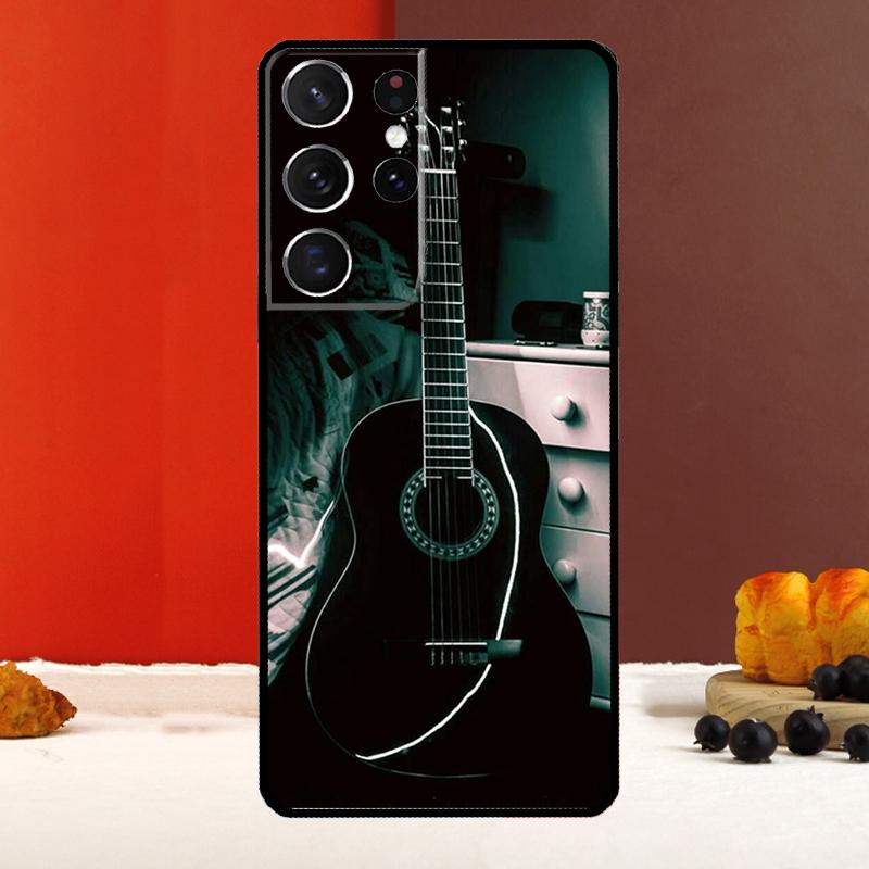 Guitar Music Case For Samsung Galaxy S23 S20 FE S21 FE S22 Ultra S8 S9 S10 Plus Note 10 Note 20 Ultra Cover