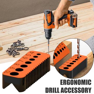 Drill Bit Guide 4-10MM 7 Sizes Multi-Functional Drill Jig Block Straight Holes