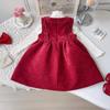 Girls' Winter Velvet Bow Dress - AWB106