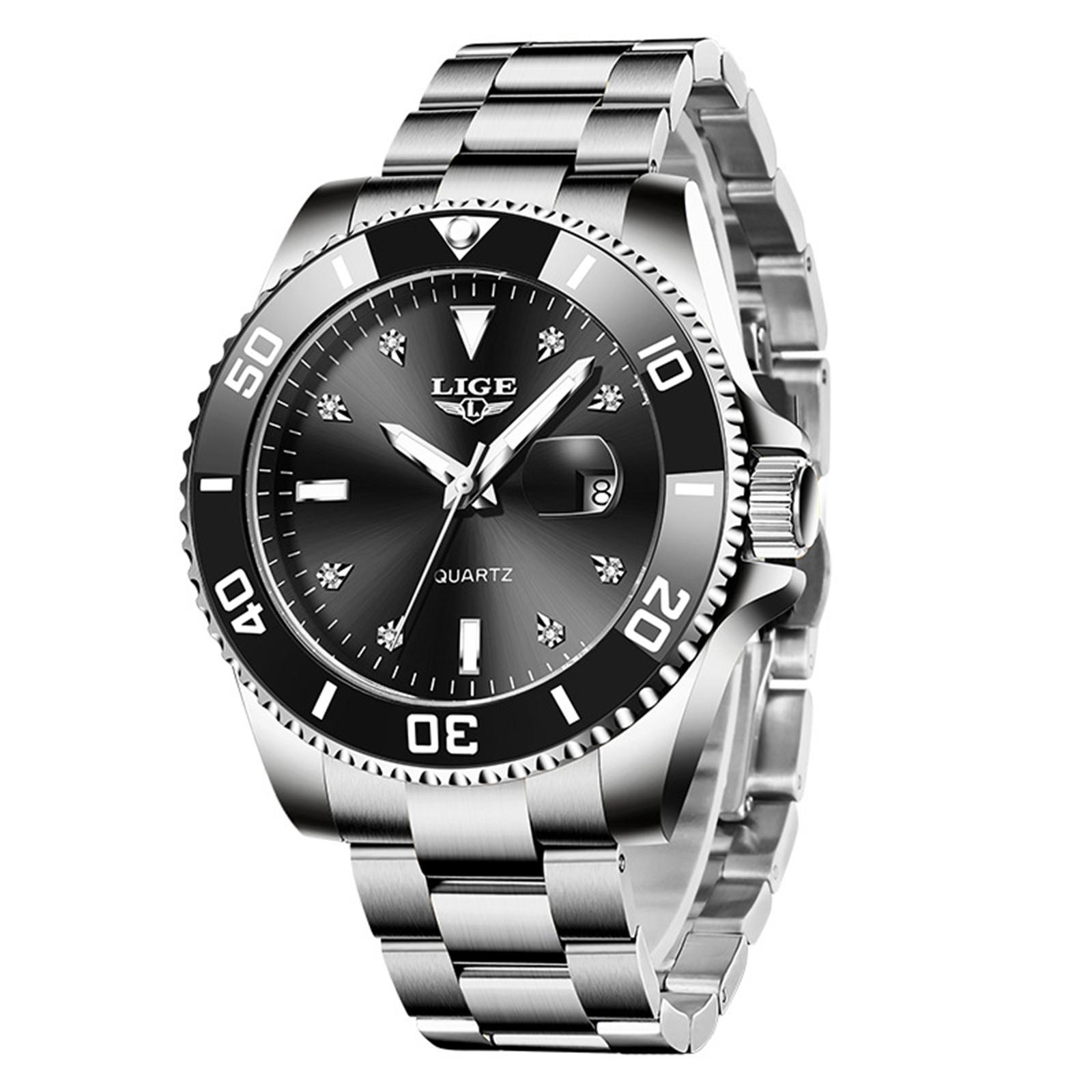 

Мужские водонепроницаемые светящиеся наручные часы-будильник для бега One Size