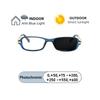 New Brand Korean Style Square Small Frame Reading Glasses Photochromic Anti Blue Light Women Hyperopia Eyeglass