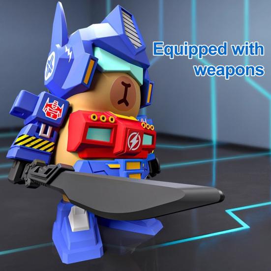 Magnetic Mechanical Capybara Building Toy Buildable Mecha Capybara Figure with Movable Parts Educational Cartoon Animal Model Decoration