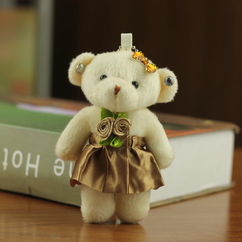 Adorable Wedding Dress Teddy Bear Plush Toy Soft Short Plush Stuffed Animal