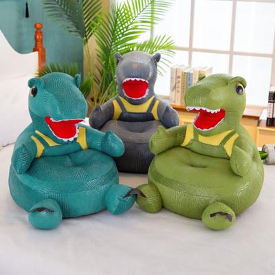 Kindersofa-Sitz, weicher Stoffbezug, abnehmbar und waschbar, Cartoon-Dinosaurier-Tier-Sofa-Plüsch-Stuhl-Schutzhülle