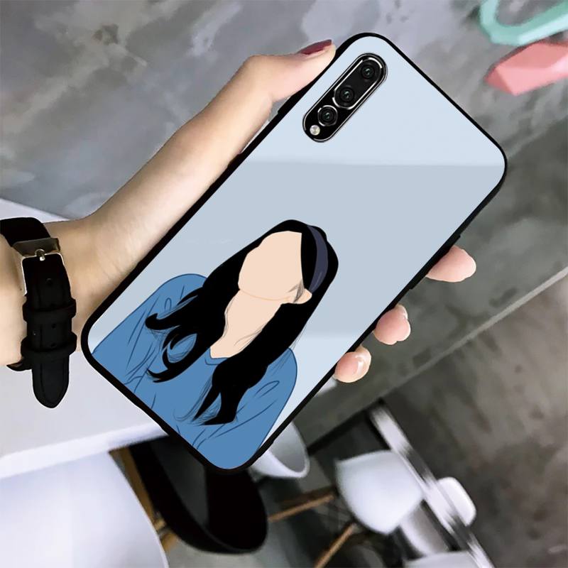 Husă Telefon Ilustrație Fată Pentru Huawei G7 G8 P7 P8 P9 P10 P20 P30 Lite Mini Pro P Smart Plus Cove Fundas