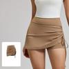 New Summer Wrinkled Sports Skirt Female Anti Exposure High Waisted Running Fake Two Piece Short Yoga Shorts for Women