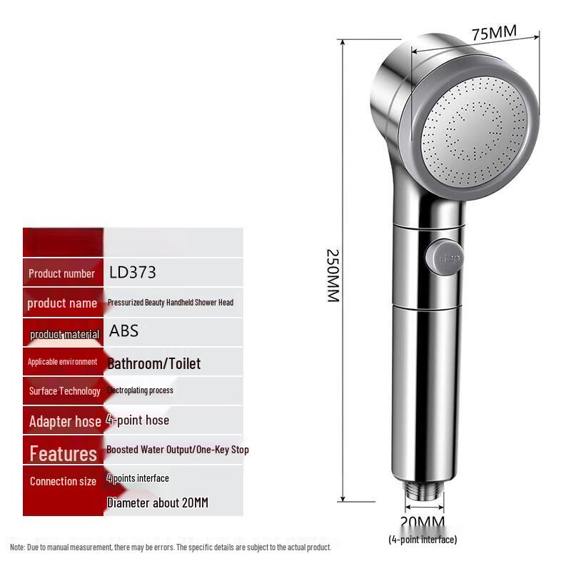 Pressurized Handheld Shower Head
