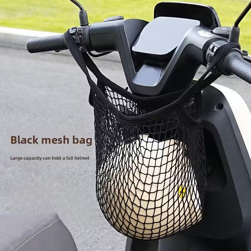 Motorcycle Helmets Luggage Net Scooter Storage Mesh Bag MTB Cycling Handlebar Tube Hanging Baggage Bag Motorcycle Accessories