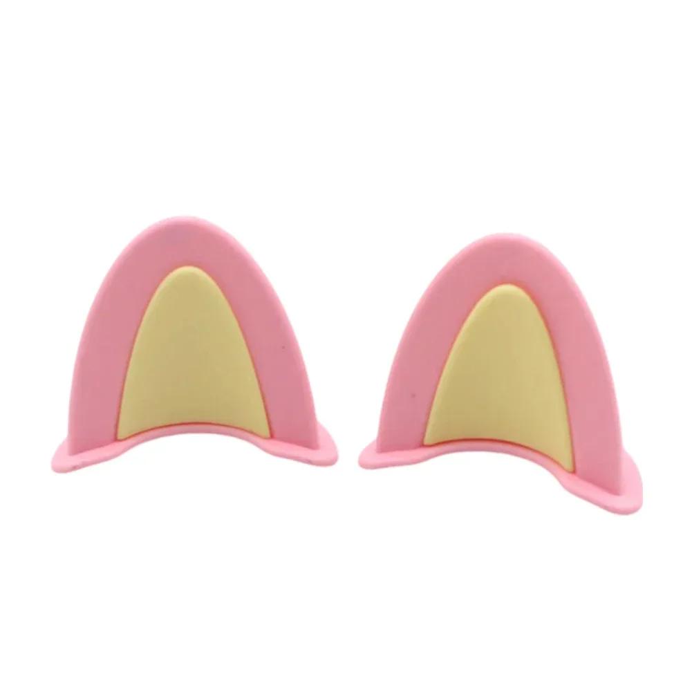 2pcs Cute Motorcycle Helmet Cat Ears Electric Car Motocross Stickers Driving Styling Universal Helmet Decoration Accessories