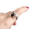 I will love you forever heart-shaped dog paw hollow ring, European and American jewelry