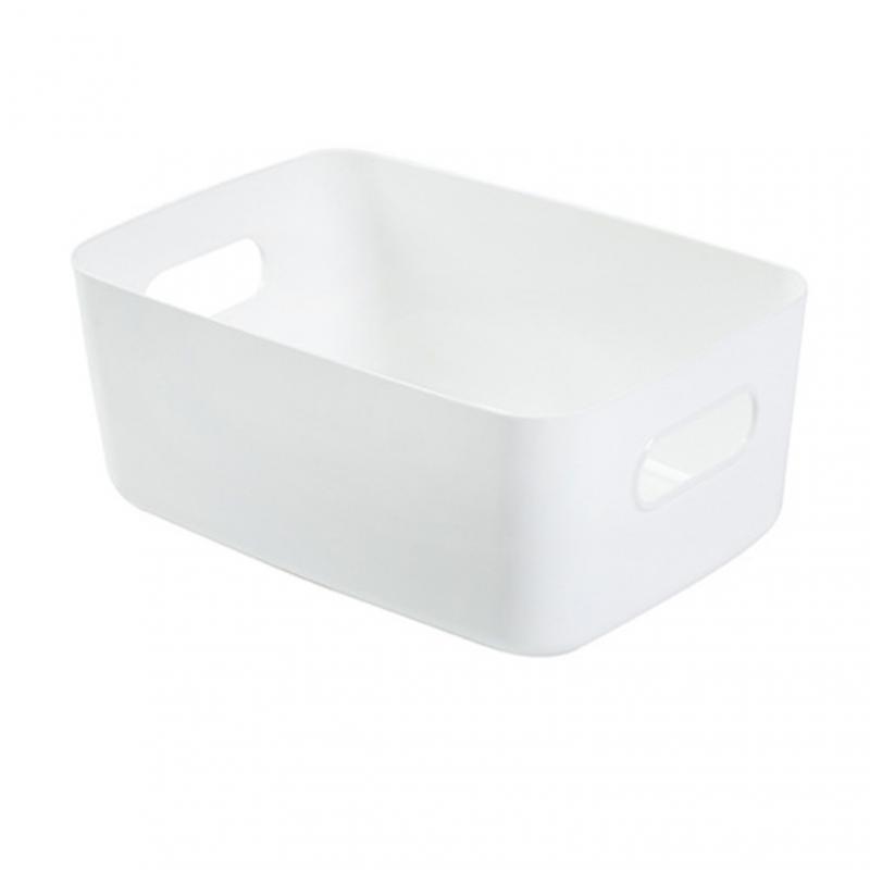 Plastic Sundries Storage Basket Desktop Cosmetic Snack Organizer Household Kitchen Bathroom Sorting Box Container with Handle