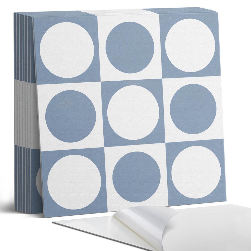 Kafelki Samoprzylepne Z Nadrukiem - Idealne Do Kuchni Geometryczne Okręgi W Siatce 9X30X30 Cm