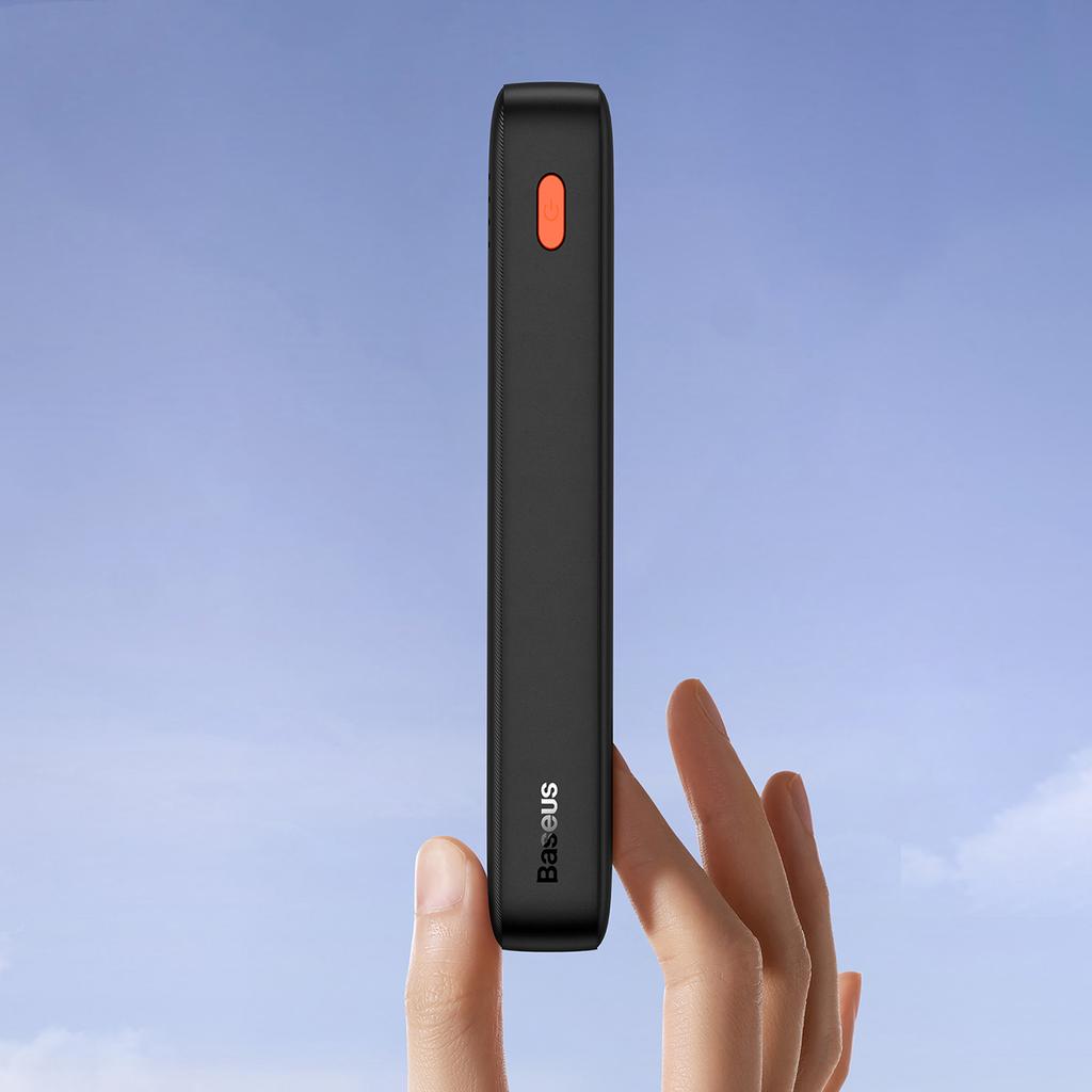 Powerbank 20000mAh Airpow 20W mit USBA USBC Kabel 50cm schwarz