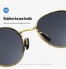 Aolong Retro Polarized Round Sunglasses, Unisex Mirror Reflective Aluminum-Magnesium A553