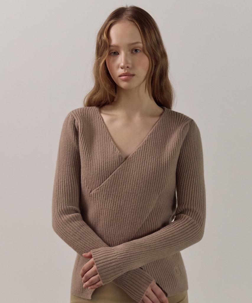 ELLIOTI Wrap Layered Knit Ts_3Color