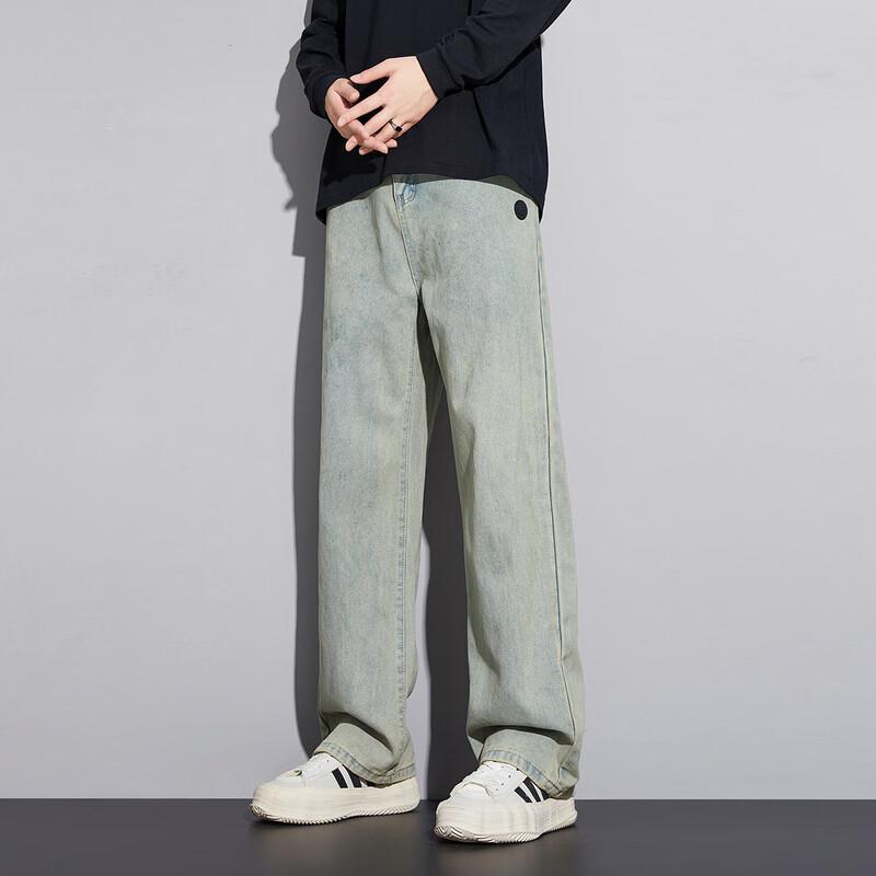 Paul Frank Men's Relaxed Washed Distressed Straight-Leg Denim Jeans