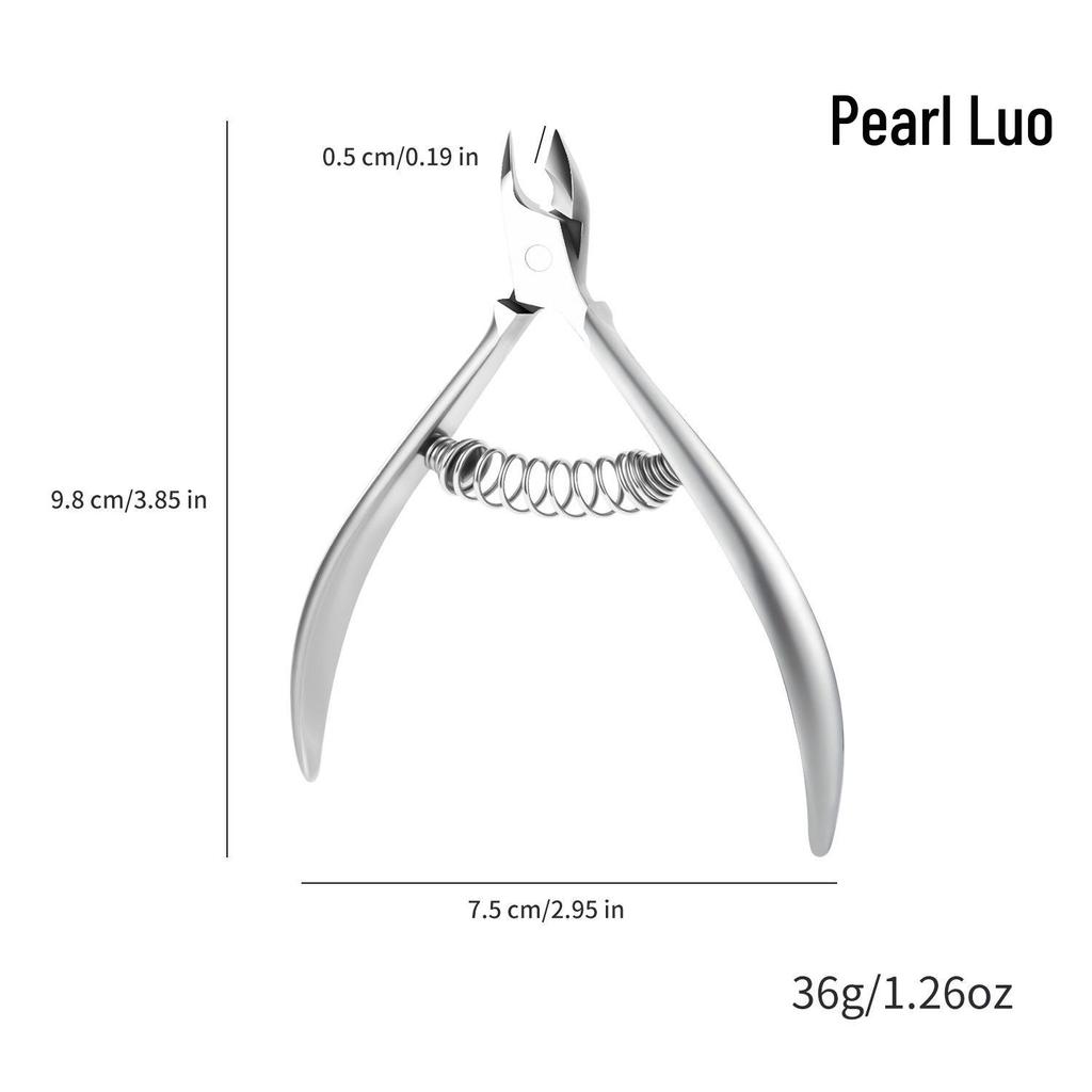 D501 Stainless Steel Cuticle Nipper & Hangnail Remover Set - Gray Manicure Tool