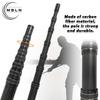 Ultra-compact retractable carbon fiber landing net handles: 58cm retracted, 336.5cm extended.