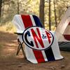 1pc Club Nacional de Football Theme Blanket - Digital Print, Polyester, Cozy for All Seasons, Perfect for Outdoor, and Travel
