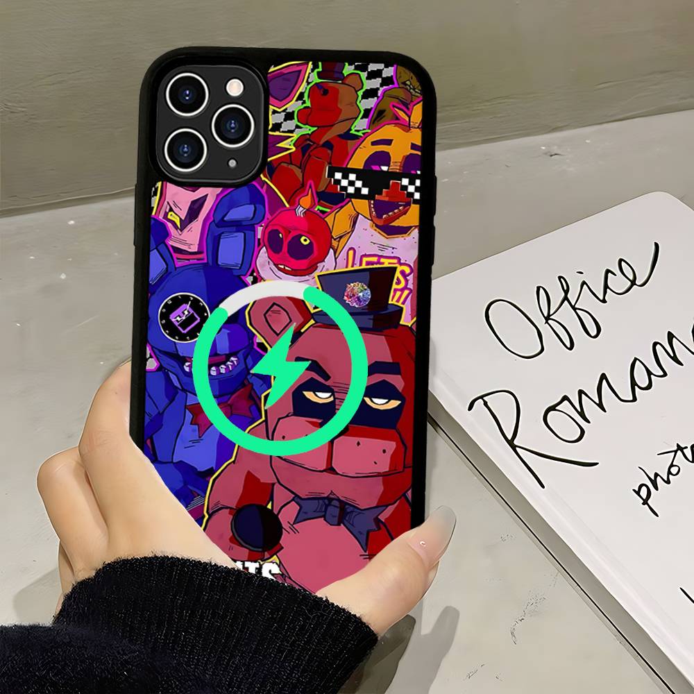 Game F-Five N-Nights At F-FreddyS Magnetic Wireless Phone Case For IPhone 17 16 15 14 13 12 11 Pro Max Plus Mag Phone Cover