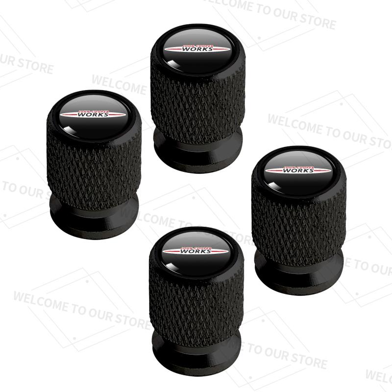 4pcs/1set For Mini JCW R50 R55 R56 Cooper S  John Cooper Works S Logo Car Valve Caps Wheel Tires Air Tyre Stem Protective Cover
